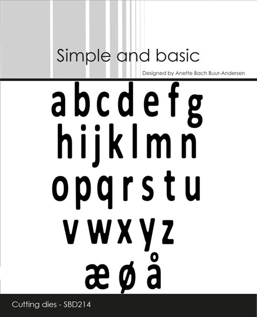 Simple and basic die Mini alfabet a: 0,6x1cm
